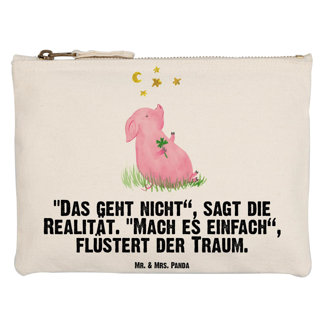 Schminktasche Glücksschwein Schminktasche, Kosmetiktasche, Kosmetikbeutel, Stiftemäppchen, Etui, Federmappe, Makeup, XXL, Schminketui, Kosmetiketui, Schlamperetui, Tiermotive, Gute Laune, lustige Sprüche, Tiere, Glücksschwein. Glück, Schwein, Schweinchen, Sterne, Sernchen, Ziele, Träume, Motivation, Glücksbringer