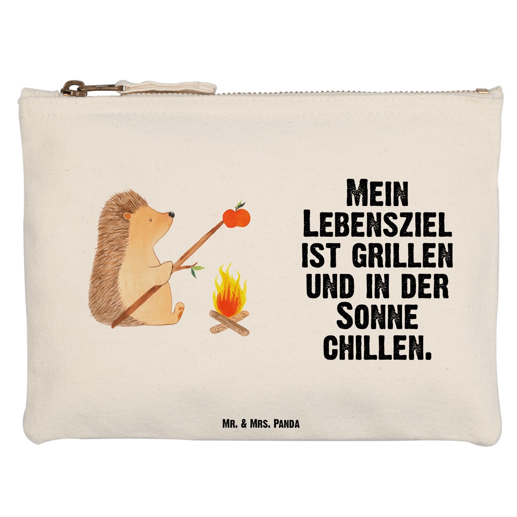 Schminktasche Igel Grillen Schminktasche, Kosmetiktasche, Kosmetikbeutel, Stiftemäppchen, Etui, Federmappe, Makeup, XXL, Schminketui, Kosmetiketui, Schlamperetui, Tiermotive, Gute Laune, lustige Sprüche, Tiere, Igel, Grillen, Ziele, Motivation, arbeitslos, Sinn des Lebens, Spruch