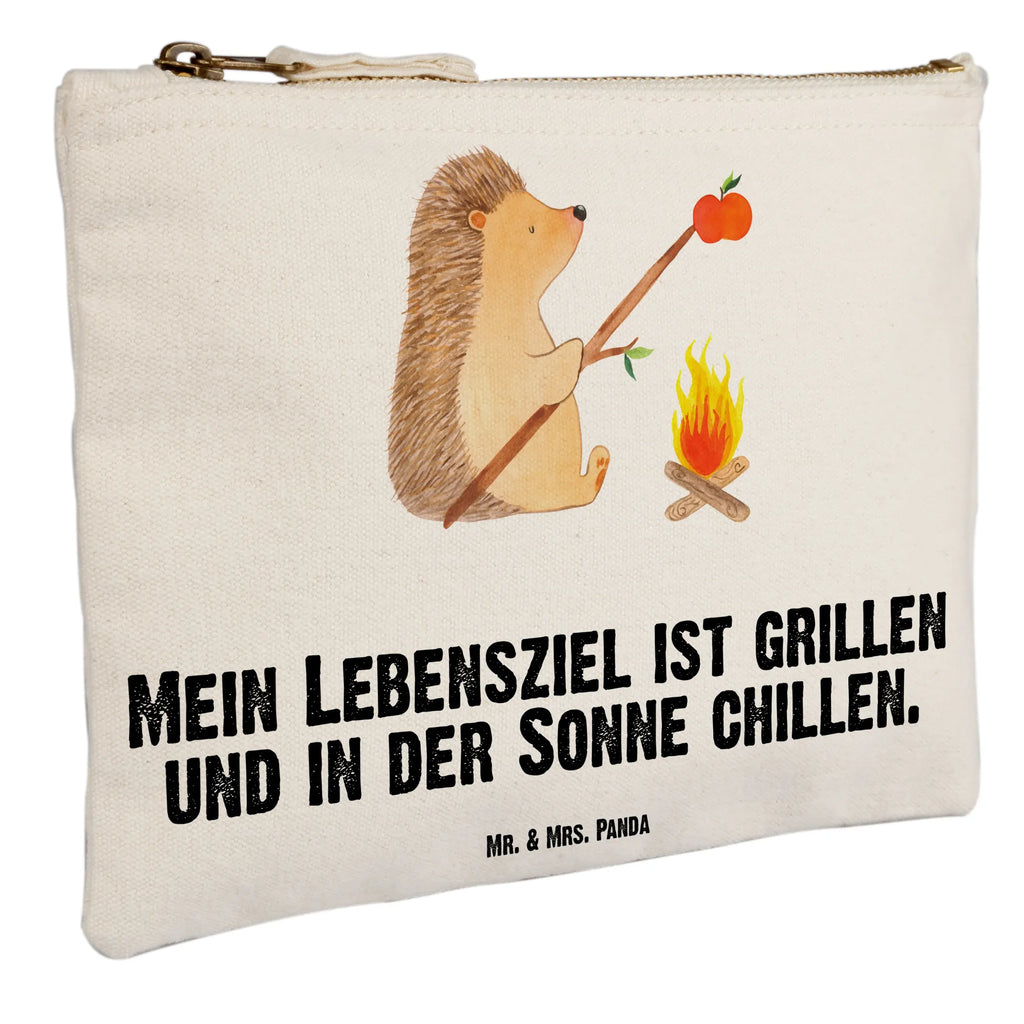 Schminktasche Igel Grillen Schminktasche, Kosmetiktasche, Kosmetikbeutel, Stiftemäppchen, Etui, Federmappe, Makeup, XXL, Schminketui, Kosmetiketui, Schlamperetui, Tiermotive, Gute Laune, lustige Sprüche, Tiere, Igel, Grillen, Ziele, Motivation, arbeitslos, Sinn des Lebens, Spruch