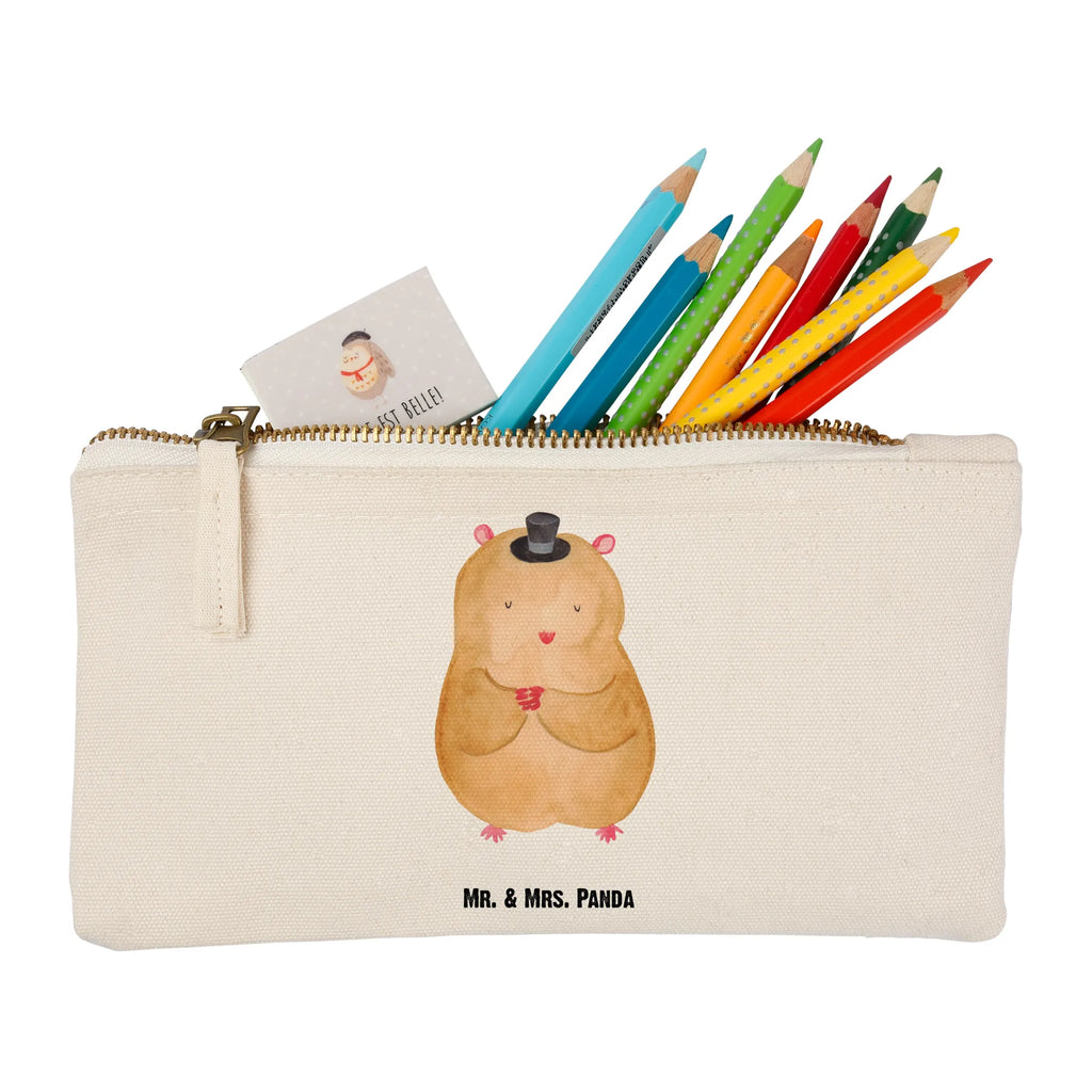 Schminktasche Hamster mit Hut Schminktasche, Kosmetiktasche, Kosmetikbeutel, Stiftemäppchen, Etui, Federmappe, Makeup, XXL, Schminketui, Kosmetiketui, Schlamperetui, Tiermotive, Gute Laune, lustige Sprüche, Tiere, Hamster, Hut, Magier, Zylinder, Zwerghamster, Zauberer