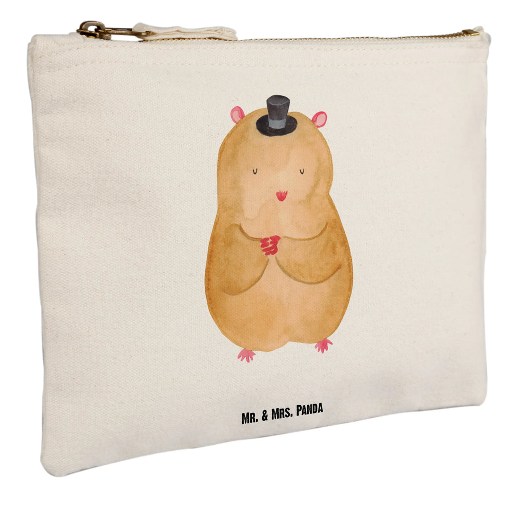 Schminktasche Hamster mit Hut Schminktasche, Kosmetiktasche, Kosmetikbeutel, Stiftemäppchen, Etui, Federmappe, Makeup, XXL, Schminketui, Kosmetiketui, Schlamperetui, Tiermotive, Gute Laune, lustige Sprüche, Tiere, Hamster, Hut, Magier, Zylinder, Zwerghamster, Zauberer