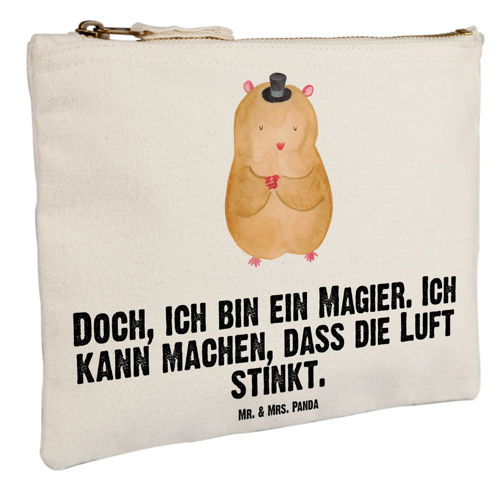 Schminktasche Hamster mit Hut Schminktasche, Kosmetiktasche, Kosmetikbeutel, Stiftemäppchen, Etui, Federmappe, Makeup, XXL, Schminketui, Kosmetiketui, Schlamperetui, Tiermotive, Gute Laune, lustige Sprüche, Tiere, Hamster, Hut, Magier, Zylinder, Zwerghamster, Zauberer