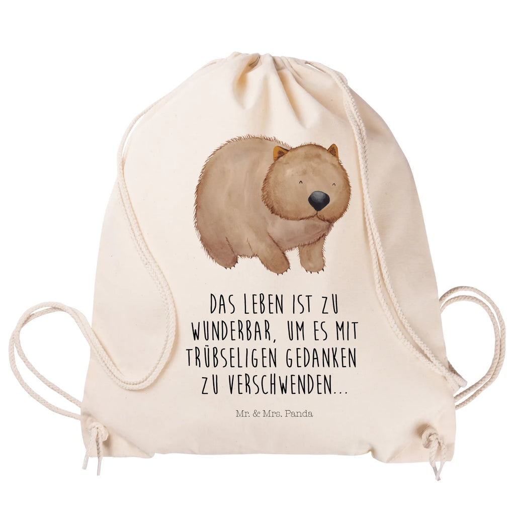 Sportbeutel Wombat Sportbeutel, Turnbeutel, Beutel, Sporttasche, Tasche, Stoffbeutel, Sportbeutel Kinder, Gymsack, Beutel Rucksack, Kleine Sporttasche, Sportzubehör, Turnbeutel Baumwolle, Tiermotive, Gute Laune, lustige Sprüche, Tiere, Wombat, Das Leben ist schön, Motivation, Spruch, Australien