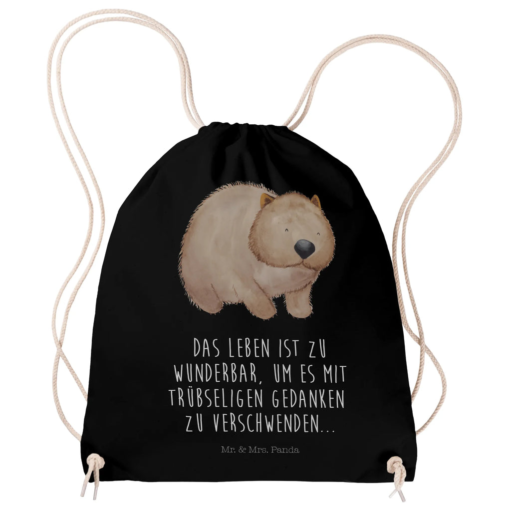 Sportbeutel Wombat Sportbeutel, Turnbeutel, Beutel, Sporttasche, Tasche, Stoffbeutel, Sportbeutel Kinder, Gymsack, Beutel Rucksack, Kleine Sporttasche, Sportzubehör, Turnbeutel Baumwolle, Tiermotive, Gute Laune, lustige Sprüche, Tiere, Wombat, Das Leben ist schön, Motivation, Spruch, Australien