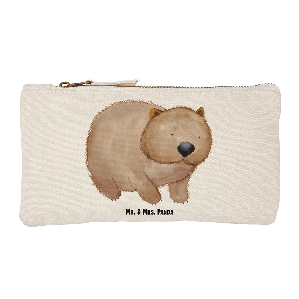 Schminktasche Wombat Schminktasche, Kosmetiktasche, Kosmetikbeutel, Stiftemäppchen, Etui, Federmappe, Makeup, XXL, Schminketui, Kosmetiketui, Schlamperetui, Tiermotive, Gute Laune, lustige Sprüche, Tiere, Wombat, Das Leben ist schön, Motivation, Spruch, Australien