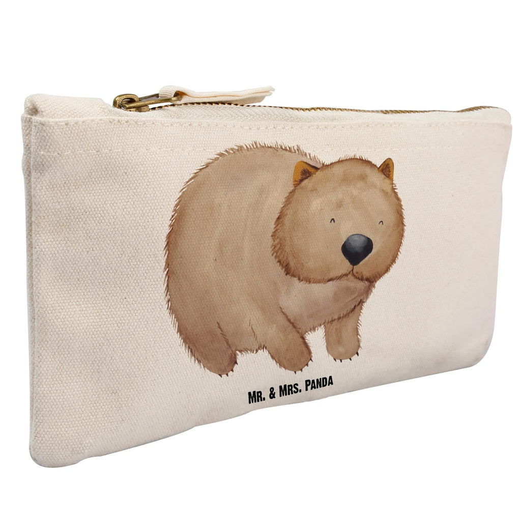 Schminktasche Wombat Schminktasche, Kosmetiktasche, Kosmetikbeutel, Stiftemäppchen, Etui, Federmappe, Makeup, XXL, Schminketui, Kosmetiketui, Schlamperetui, Tiermotive, Gute Laune, lustige Sprüche, Tiere, Wombat, Das Leben ist schön, Motivation, Spruch, Australien