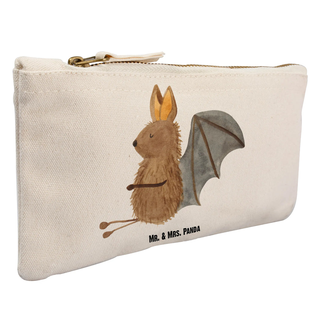 Schminktasche Fledermaus Sitzen Schminktasche, Kosmetiktasche, Kosmetikbeutel, Stiftemäppchen, Etui, Federmappe, Makeup, XXL, Schminketui, Kosmetiketui, Schlamperetui, Tiermotive, Gute Laune, lustige Sprüche, Tiere, Fledermaus, Fledermäuse, Motivation, entspannen