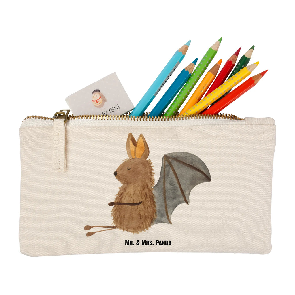 Schminktasche Fledermaus Sitzen Schminktasche, Kosmetiktasche, Kosmetikbeutel, Stiftemäppchen, Etui, Federmappe, Makeup, XXL, Schminketui, Kosmetiketui, Schlamperetui, Tiermotive, Gute Laune, lustige Sprüche, Tiere, Fledermaus, Fledermäuse, Motivation, entspannen