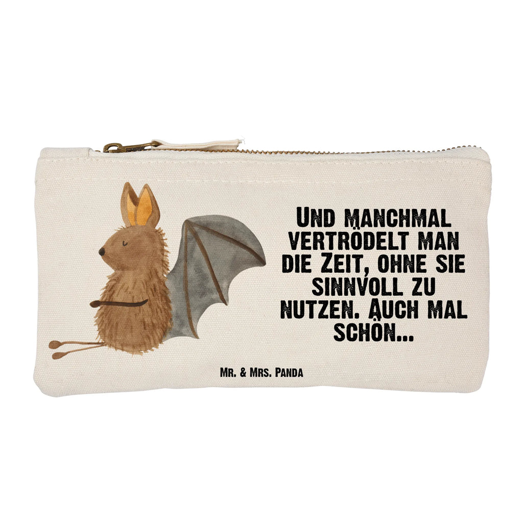 Schminktasche Fledermaus Sitzen Schminktasche, Kosmetiktasche, Kosmetikbeutel, Stiftemäppchen, Etui, Federmappe, Makeup, XXL, Schminketui, Kosmetiketui, Schlamperetui, Tiermotive, Gute Laune, lustige Sprüche, Tiere, Fledermaus, Fledermäuse, Motivation, entspannen