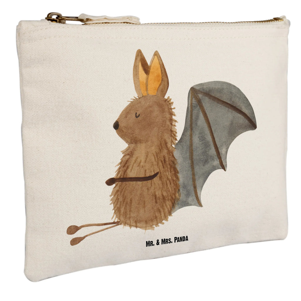 Schminktasche Fledermaus Sitzen Schminktasche, Kosmetiktasche, Kosmetikbeutel, Stiftemäppchen, Etui, Federmappe, Makeup, XXL, Schminketui, Kosmetiketui, Schlamperetui, Tiermotive, Gute Laune, lustige Sprüche, Tiere, Fledermaus, Fledermäuse, Motivation, entspannen