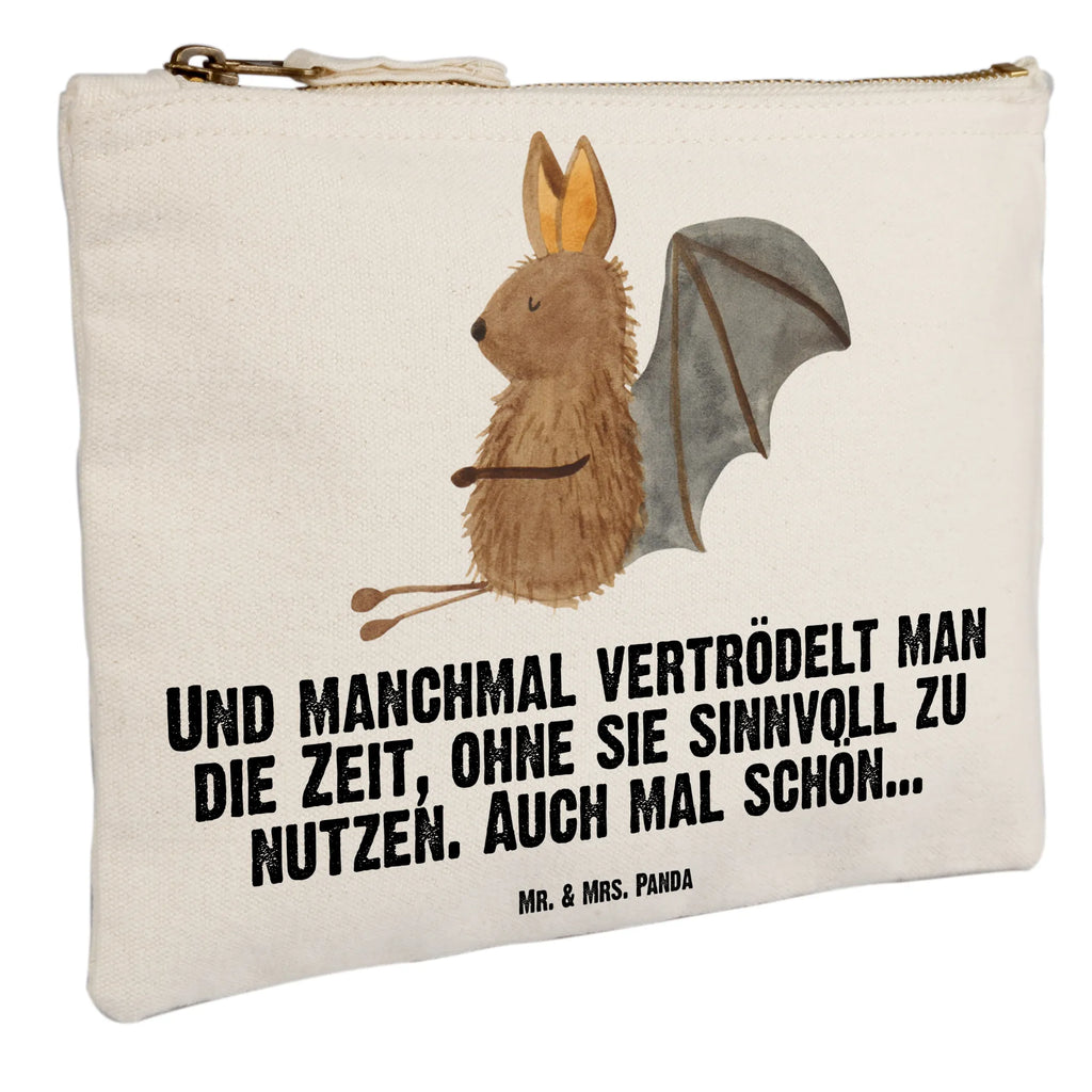 Schminktasche Fledermaus Sitzen Schminktasche, Kosmetiktasche, Kosmetikbeutel, Stiftemäppchen, Etui, Federmappe, Makeup, XXL, Schminketui, Kosmetiketui, Schlamperetui, Tiermotive, Gute Laune, lustige Sprüche, Tiere, Fledermaus, Fledermäuse, Motivation, entspannen