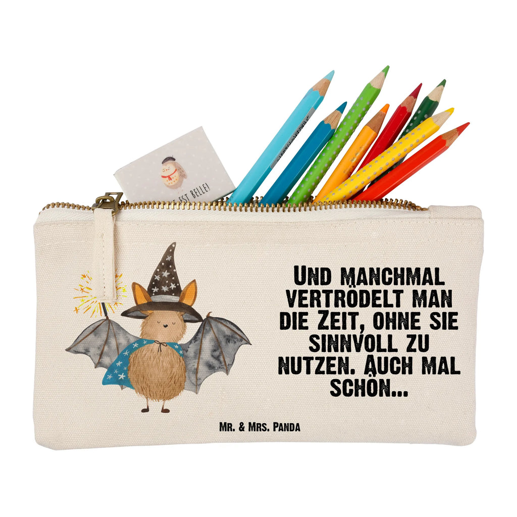 Schminktasche Fledermaus Zauberer Schminktasche, Kosmetiktasche, Kosmetikbeutel, Stiftemäppchen, Etui, Federmappe, Makeup, XXL, Schminketui, Kosmetiketui, Schlamperetui, Tiermotive, Gute Laune, lustige Sprüche, Tiere, Fledermaus, Fledermäuse, Zauberer, Magier, Frauen, reinsteigern