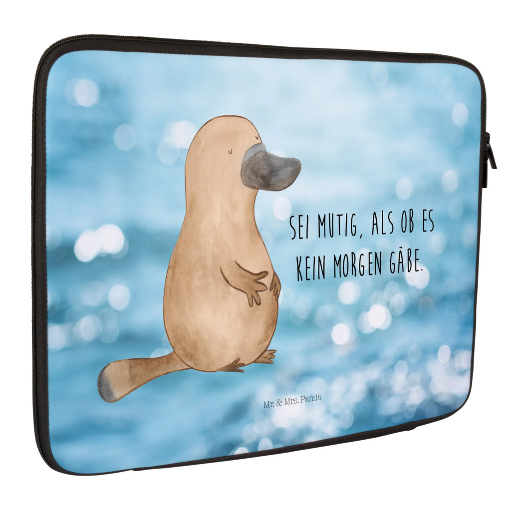 Notebook Tasche Schnabeltier Mut Notebook Tasche, Laptop, Computertasche, Tasche, Notebook-Tasche, Notebook-Reisehülle, Notebook Schutz, Meerestiere, Meer, Urlaub, Schnabeltier, Mut, mutig, Lebensweisheit, Schnabeltiere, Motivation, Training, Büro, Arbeit, Neuanfang, Neustart, Weltreise, Raodtrip