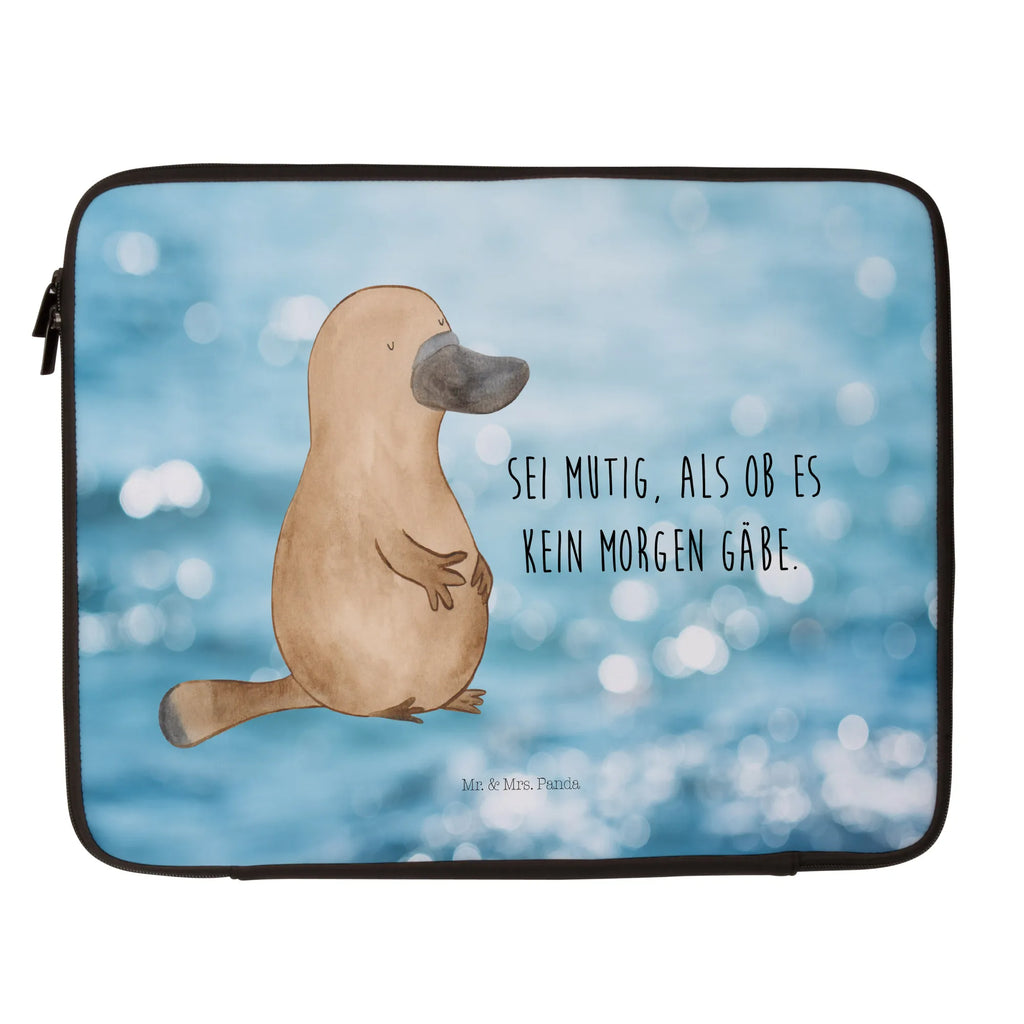 Notebook Tasche Schnabeltier Mut Notebook Tasche, Laptop, Computertasche, Tasche, Notebook-Tasche, Notebook-Reisehülle, Notebook Schutz, Meerestiere, Meer, Urlaub, Schnabeltier, Mut, mutig, Lebensweisheit, Schnabeltiere, Motivation, Training, Büro, Arbeit, Neuanfang, Neustart, Weltreise, Raodtrip