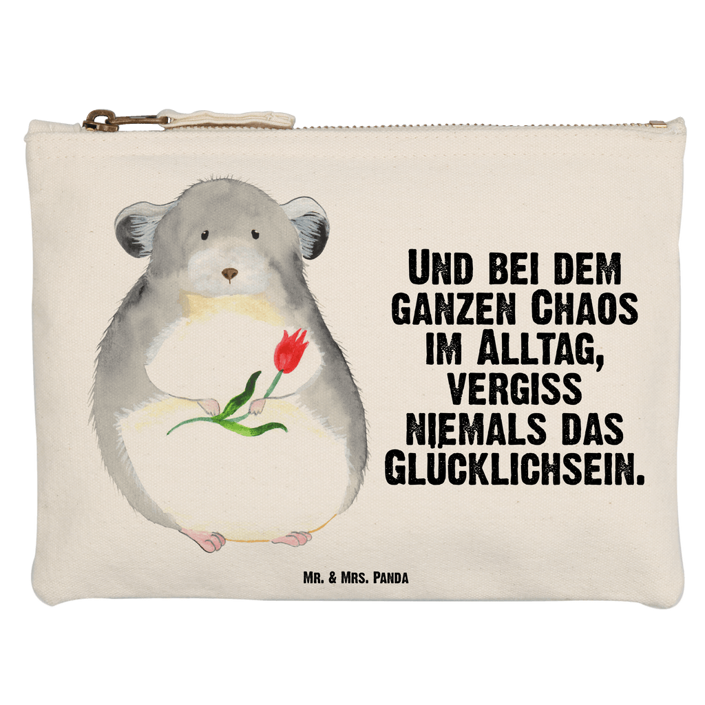 Schminktasche Chinchilla Blume Schminktasche, Kosmetiktasche, Kosmetikbeutel, Stiftemäppchen, Etui, Federmappe, Makeup, XXL, Schminketui, Kosmetiketui, Schlamperetui, Tiermotive, Gute Laune, lustige Sprüche, Tiere, Chinchilla, Chinchillas, Liebeskummer, Kummer, Depressionen, traurig sein, Chaos, Glücklichsein, Büro, Büroalltag