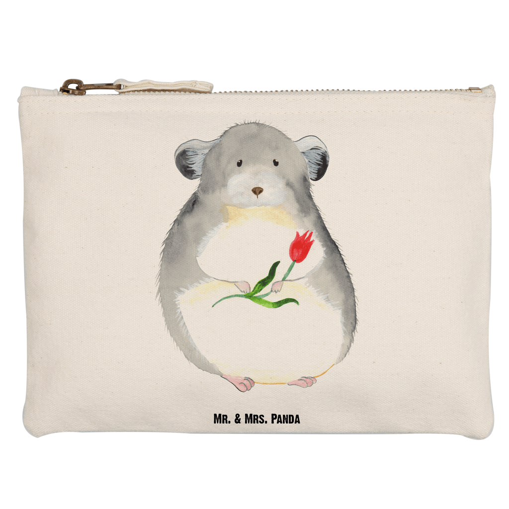 Schminktasche Chinchilla Blume Schminktasche, Kosmetiktasche, Kosmetikbeutel, Stiftemäppchen, Etui, Federmappe, Makeup, XXL, Schminketui, Kosmetiketui, Schlamperetui, Tiermotive, Gute Laune, lustige Sprüche, Tiere, Chinchilla, Chinchillas, Liebeskummer, Kummer, Depressionen, traurig sein, Chaos, Glücklichsein, Büro, Büroalltag