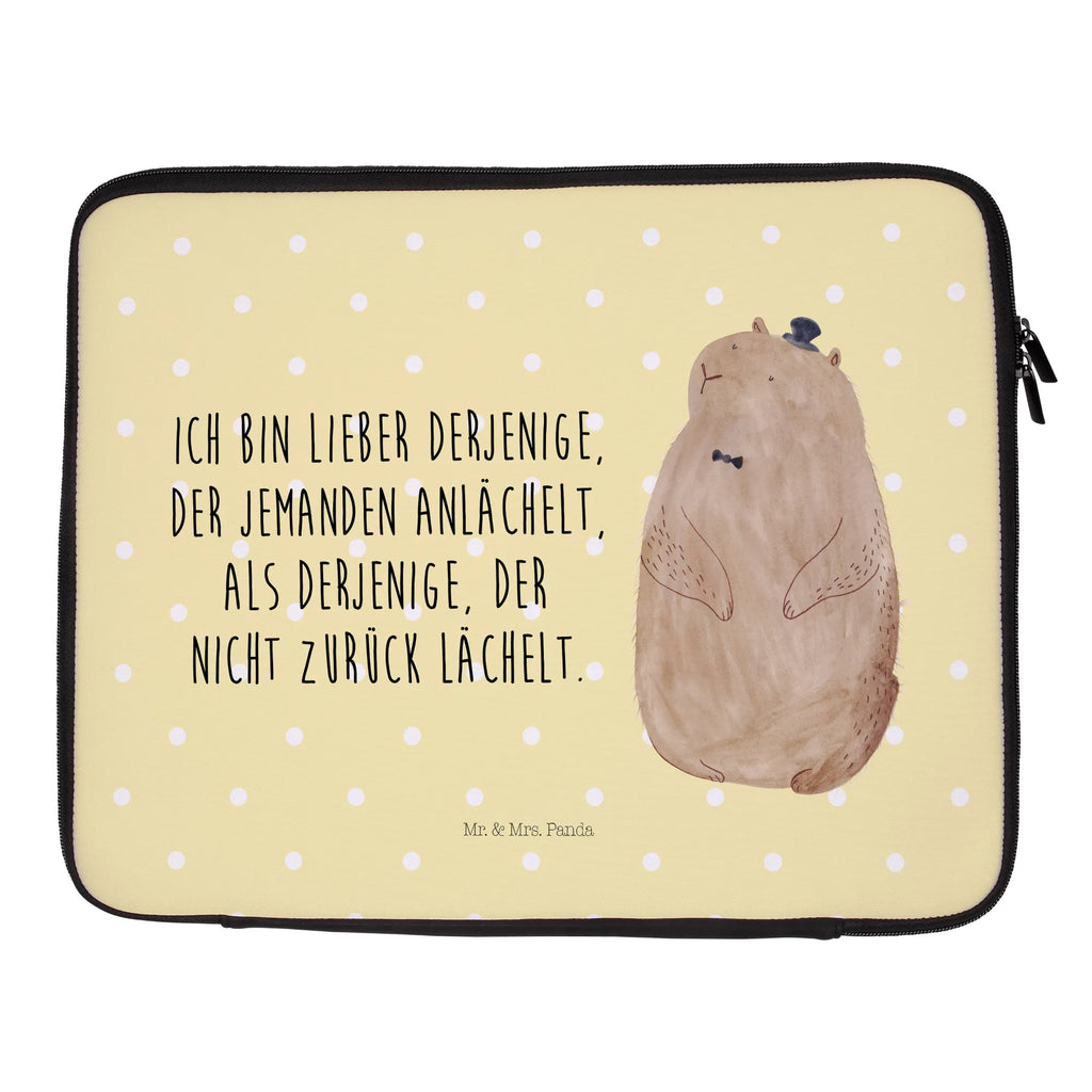 Notebook Tasche Murmeltier Notebook Tasche, Laptop, Computertasche, Tasche, Notebook-Tasche, Notebook-Reisehülle, Notebook Schutz, Tiermotive, Gute Laune, lustige Sprüche, Tiere, Murmeltier, Knigge, Fröhlichkeit, Freundlichkeit, Respekt, Anstand