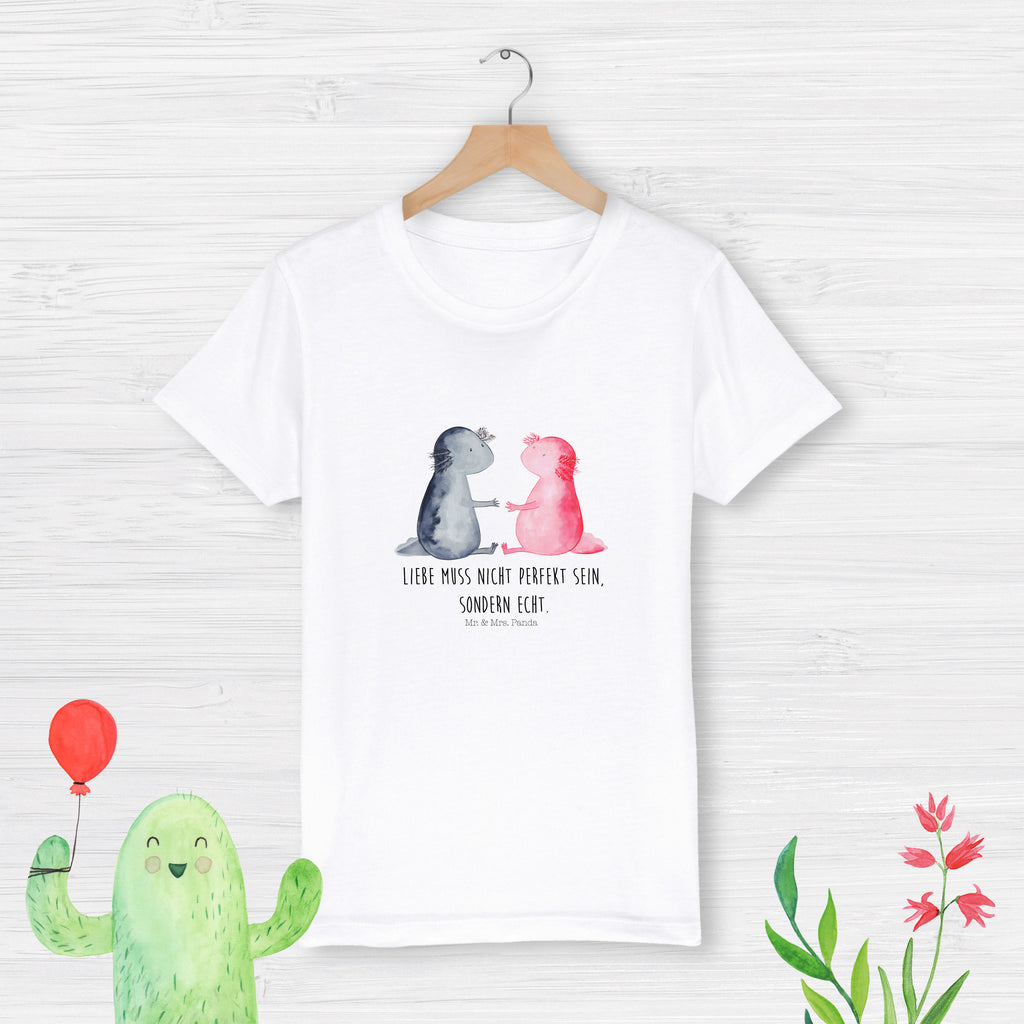 Organic Kinder T-Shirt Axolotl Liebe Kinder T-Shirt, Kinder T-Shirt Mädchen, Kinder T-Shirt Jungen, Axolotl, Molch, Axolot, Schwanzlurch, Lurch, Lurche, Liebe, große Liebe, Liebesbeweis, Freund, Verlobter, Ehemann, Jahrestag, Valentinstag