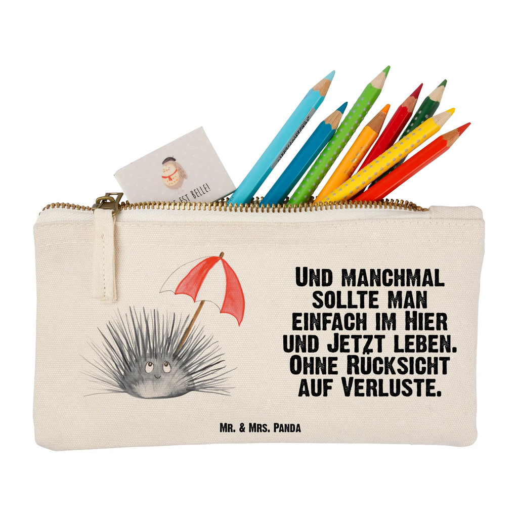 Schminktasche Seeigel Schminktasche, Kosmetiktasche, Kosmetikbeutel, Stiftemäppchen, Etui, Federmappe, Makeup, XXL, Schminketui, Kosmetiketui, Schlamperetui, Meerestiere, Meer, Urlaub, Seeigel, Achtsamkeit, Selbstakzeptanz, Selbstliebe, Hier und Jetzt, Leben, Lebe