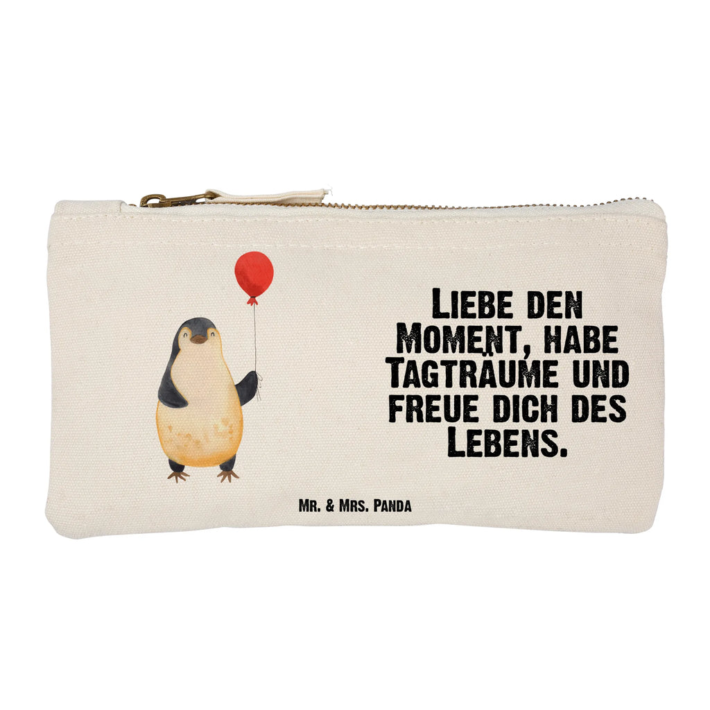 Schminktasche Pinguin Luftballon Schminktasche, Kosmetiktasche, Kosmetikbeutel, Stiftemäppchen, Etui, Federmappe, Makeup, XXL, Schminketui, Kosmetiketui, Schlamperetui, Pinguin, Pinguine, Luftballon, Tagträume, Lebenslust, Geschenk Freundin, Geschenkidee, beste Freundin, Motivation, Neustart, neues Leben, Liebe, Glück