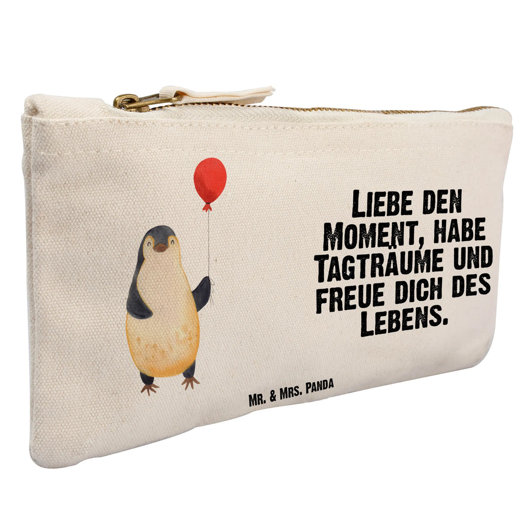 Schminktasche Pinguin Luftballon Schminktasche, Kosmetiktasche, Kosmetikbeutel, Stiftemäppchen, Etui, Federmappe, Makeup, XXL, Schminketui, Kosmetiketui, Schlamperetui, Pinguin, Pinguine, Luftballon, Tagträume, Lebenslust, Geschenk Freundin, Geschenkidee, beste Freundin, Motivation, Neustart, neues Leben, Liebe, Glück