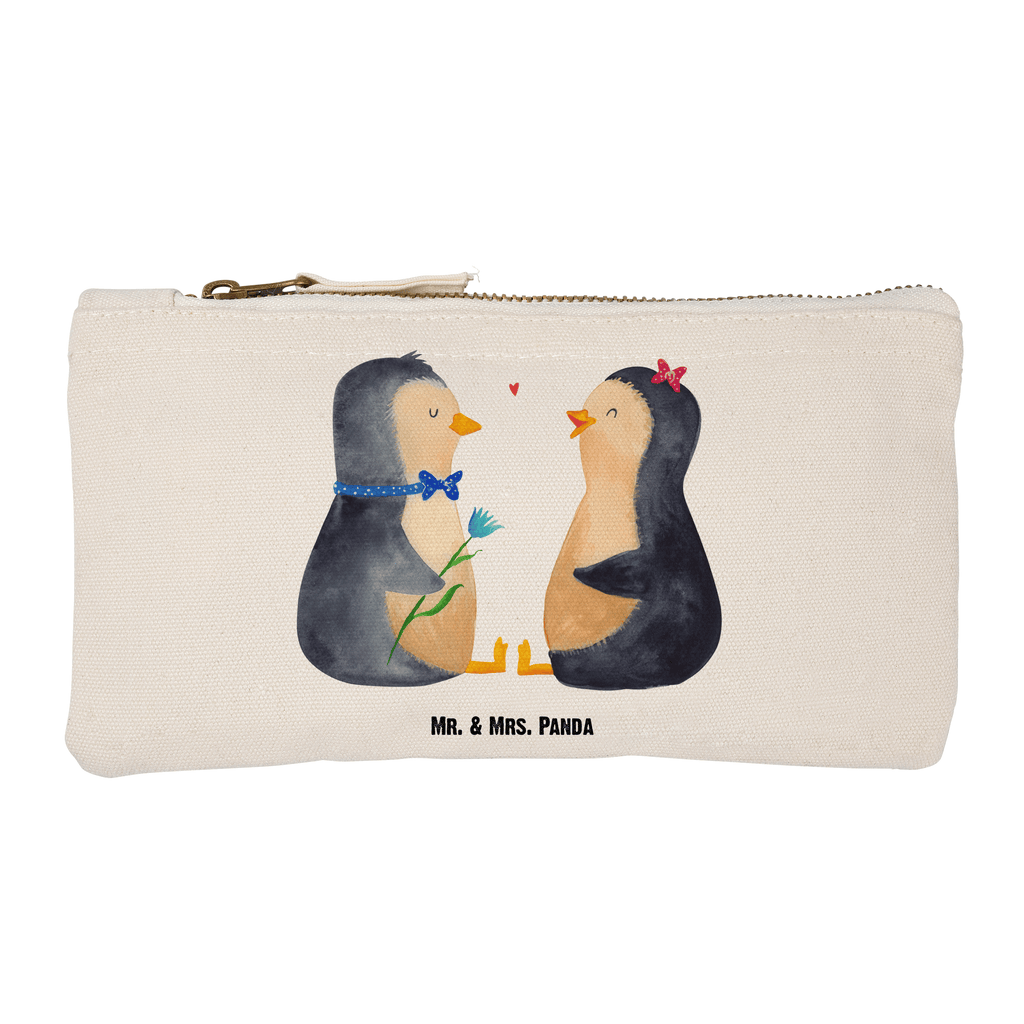 Schminktasche Pinguin Pärchen Schminktasche, Kosmetiktasche, Kosmetikbeutel, Stiftemäppchen, Etui, Federmappe, Makeup, XXL, Schminketui, Kosmetiketui, Schlamperetui, Pinguin, Pinguine, Liebe, Liebespaar, Liebesbeweis, Liebesgeschenk, Verlobung, Jahrestag, Hochzeitstag, Hochzeit, Hochzeitsgeschenk, große Liebe, Traumpaar