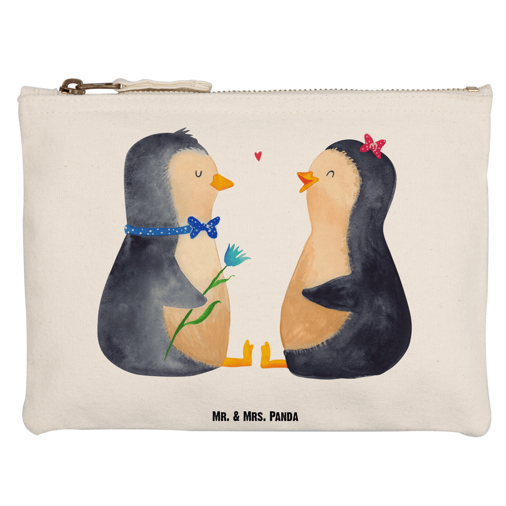 Schminktasche Pinguin Pärchen Schminktasche, Kosmetiktasche, Kosmetikbeutel, Stiftemäppchen, Etui, Federmappe, Makeup, XXL, Schminketui, Kosmetiketui, Schlamperetui, Pinguin, Pinguine, Liebe, Liebespaar, Liebesbeweis, Liebesgeschenk, Verlobung, Jahrestag, Hochzeitstag, Hochzeit, Hochzeitsgeschenk, große Liebe, Traumpaar