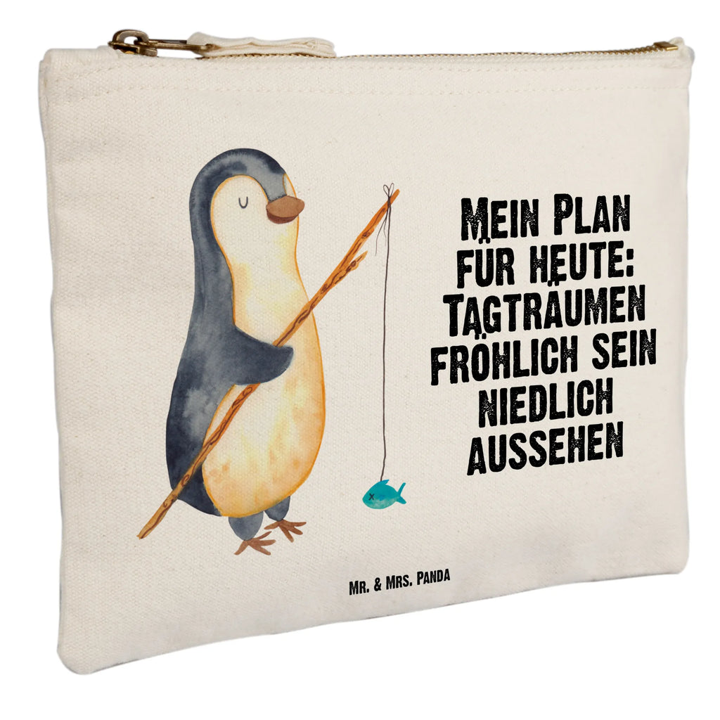 Schminktasche Pinguin Angler Schminktasche, Kosmetiktasche, Kosmetikbeutel, Stiftemäppchen, Etui, Federmappe, Makeup, XXL, Schminketui, Kosmetiketui, Schlamperetui, Pinguin, Pinguine, Angeln, Angler, Tagträume, Hobby, Plan, Planer, Tagesplan, Neustart, Motivation, Geschenk, Freundinnen, Geschenkidee, Urlaub, Wochenende