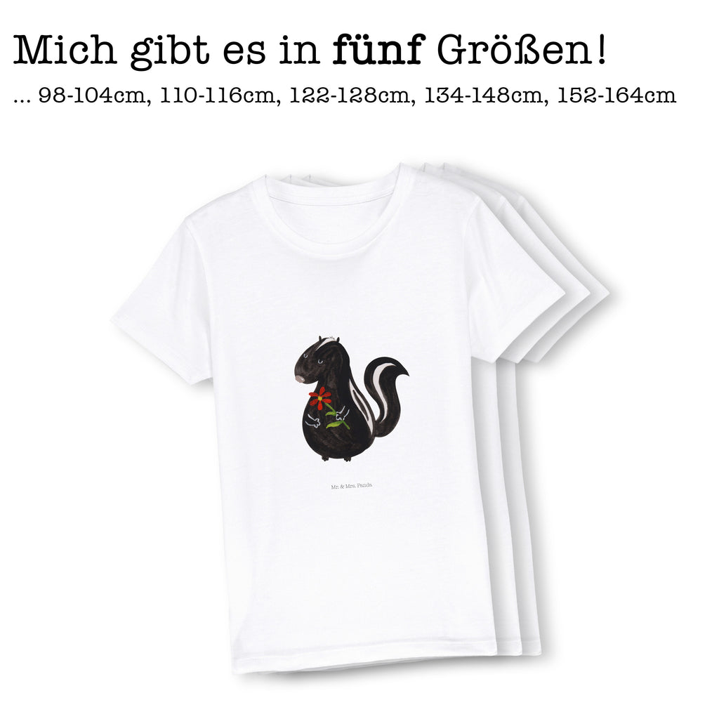 Organic Kinder T-Shirt Stinktier Blume Kinder T-Shirt, Kinder T-Shirt Mädchen, Kinder T-Shirt Jungen, Stinktier, Skunk, Wildtier, Raubtier, Stinker, Stinki, Tagträumer, verträumt, Dreams, Träume