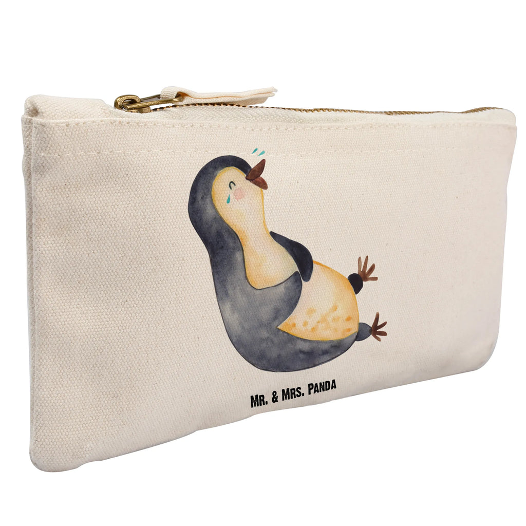 Schminktasche Pinguin Lachen Schminktasche, Kosmetiktasche, Kosmetikbeutel, Stiftemäppchen, Etui, Federmappe, Makeup, XXL, Schminketui, Kosmetiketui, Schlamperetui, Pinguin, Pinguine, lustiger Spruch, Optimismus, Fröhlich, Lachen, Humor, Fröhlichkeit