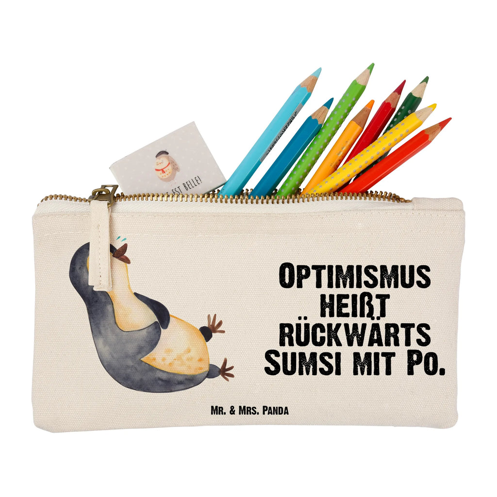 Schminktasche Pinguin Lachen Schminktasche, Kosmetiktasche, Kosmetikbeutel, Stiftemäppchen, Etui, Federmappe, Makeup, XXL, Schminketui, Kosmetiketui, Schlamperetui, Pinguin, Pinguine, lustiger Spruch, Optimismus, Fröhlich, Lachen, Humor, Fröhlichkeit