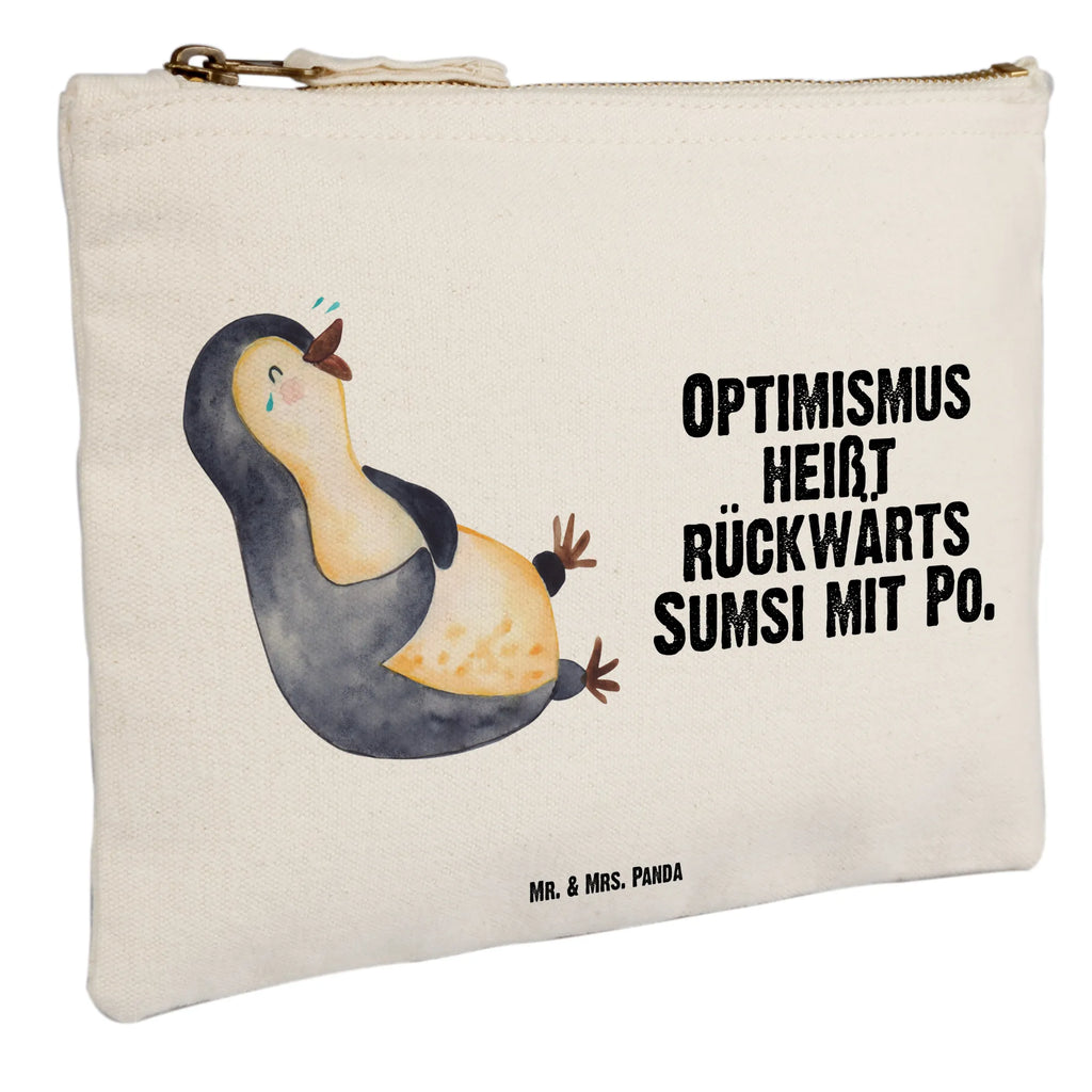 Schminktasche Pinguin Lachen Schminktasche, Kosmetiktasche, Kosmetikbeutel, Stiftemäppchen, Etui, Federmappe, Makeup, XXL, Schminketui, Kosmetiketui, Schlamperetui, Pinguin, Pinguine, lustiger Spruch, Optimismus, Fröhlich, Lachen, Humor, Fröhlichkeit