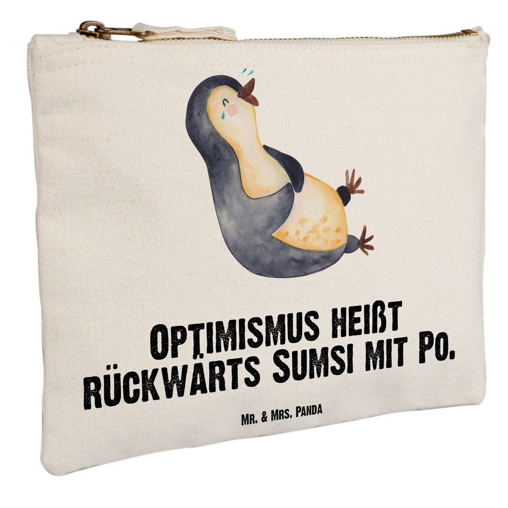 Schminktasche Pinguin Lachen Schminktasche, Kosmetiktasche, Kosmetikbeutel, Stiftemäppchen, Etui, Federmappe, Makeup, XXL, Schminketui, Kosmetiketui, Schlamperetui, Pinguin, Pinguine, lustiger Spruch, Optimismus, Fröhlich, Lachen, Humor, Fröhlichkeit