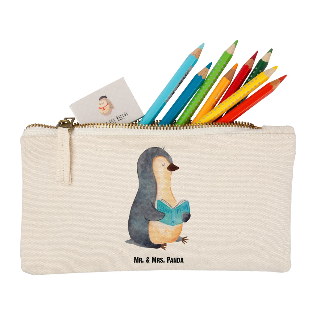 Schminktasche Pinguin Buch Schminktasche, Kosmetiktasche, Kosmetikbeutel, Stiftemäppchen, Etui, Federmappe, Makeup, XXL, Schminketui, Kosmetiketui, Schlamperetui, Pinguin, Pinguine, Buch, Lesen, Bücherwurm, Nichtstun, Faulenzen, Ferien, Urlaub, Freizeit