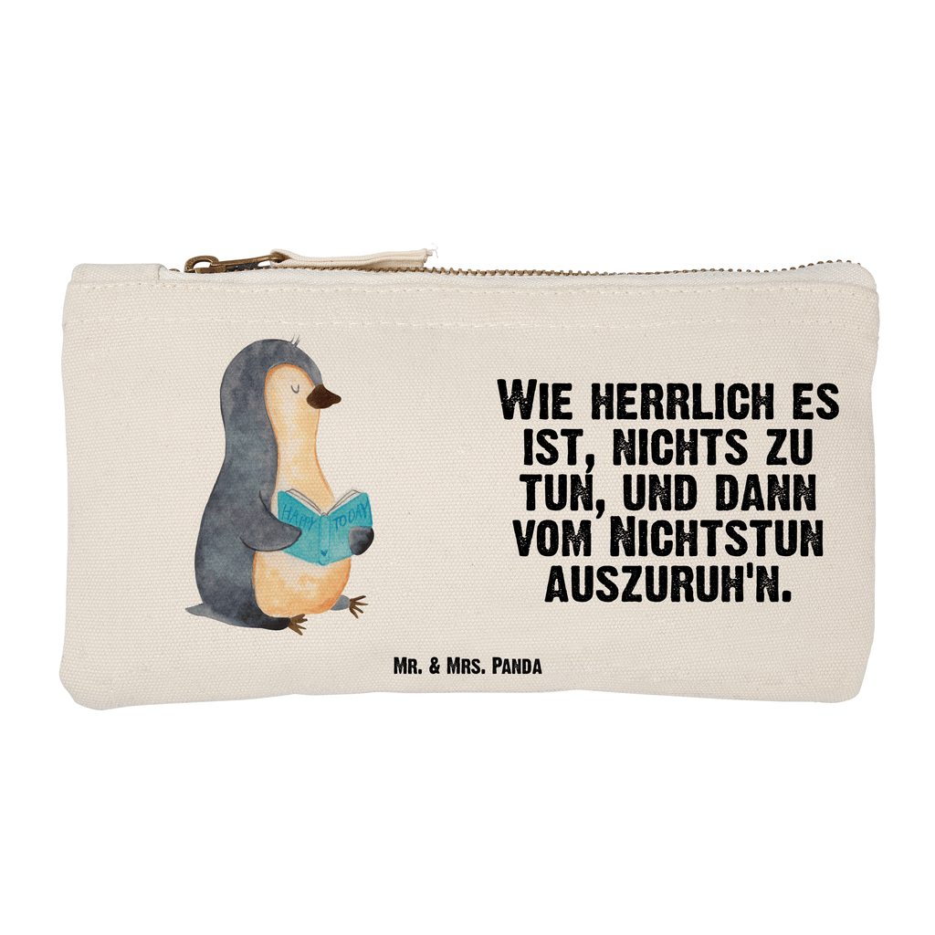 Schminktasche Pinguin Buch Schminktasche, Kosmetiktasche, Kosmetikbeutel, Stiftemäppchen, Etui, Federmappe, Makeup, XXL, Schminketui, Kosmetiketui, Schlamperetui, Pinguin, Pinguine, Buch, Lesen, Bücherwurm, Nichtstun, Faulenzen, Ferien, Urlaub, Freizeit