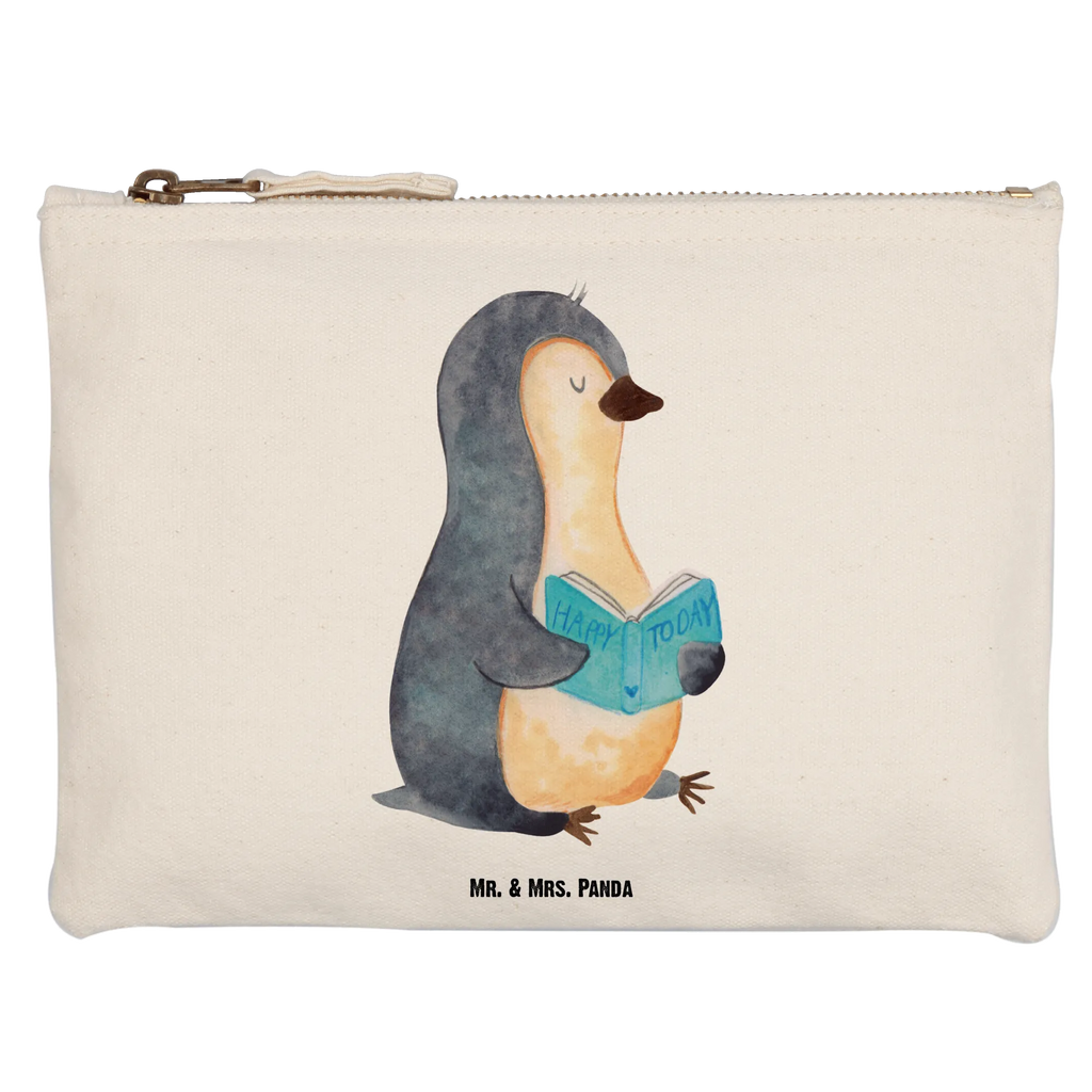 Schminktasche Pinguin Buch Schminktasche, Kosmetiktasche, Kosmetikbeutel, Stiftemäppchen, Etui, Federmappe, Makeup, XXL, Schminketui, Kosmetiketui, Schlamperetui, Pinguin, Pinguine, Buch, Lesen, Bücherwurm, Nichtstun, Faulenzen, Ferien, Urlaub, Freizeit