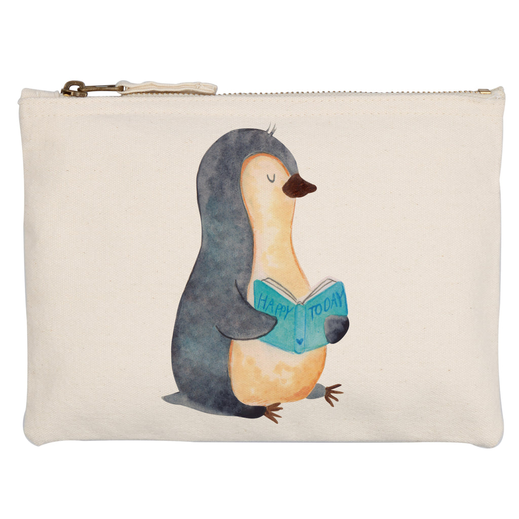 Schminktasche Pinguin Buch Schminktasche, Kosmetiktasche, Kosmetikbeutel, Stiftemäppchen, Etui, Federmappe, Makeup, XXL, Schminketui, Kosmetiketui, Schlamperetui, Pinguin, Pinguine, Buch, Lesen, Bücherwurm, Nichtstun, Faulenzen, Ferien, Urlaub, Freizeit