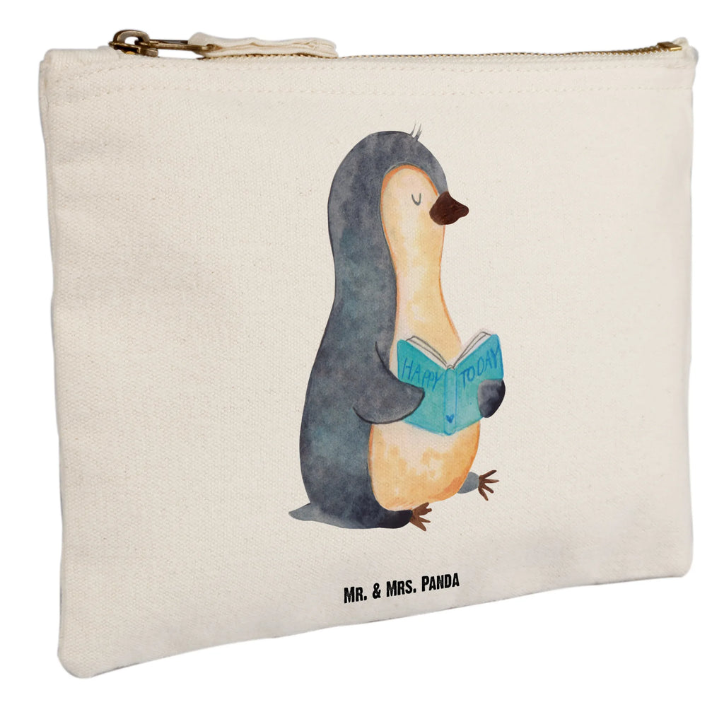 Schminktasche Pinguin Buch Schminktasche, Kosmetiktasche, Kosmetikbeutel, Stiftemäppchen, Etui, Federmappe, Makeup, XXL, Schminketui, Kosmetiketui, Schlamperetui, Pinguin, Pinguine, Buch, Lesen, Bücherwurm, Nichtstun, Faulenzen, Ferien, Urlaub, Freizeit