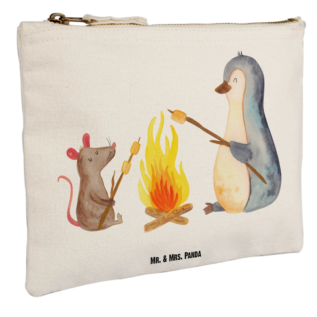 Schminktasche Pinguin Lagerfeuer Schminktasche, Kosmetiktasche, Kosmetikbeutel, Stiftemäppchen, Etui, Federmappe, Makeup, XXL, Schminketui, Kosmetiketui, Schlamperetui, Pinguin, Maus, Pinguine, Lagerfeuer, Leben, Arbeit, Job, Motivation, Büro, Büroalltag, Lebensspruch, Lebensmotivation, Neustart, Liebe, grillen, Feuer, Marshmallows