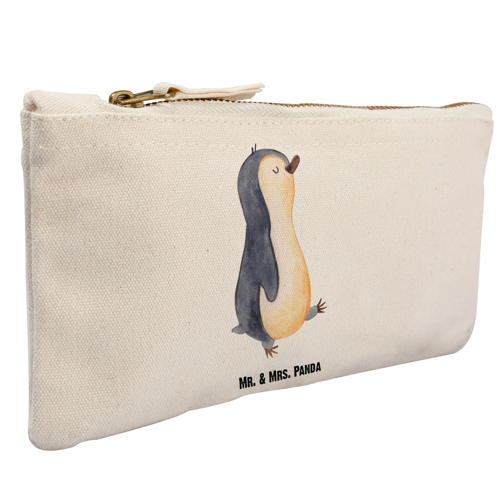 Schminktasche Pinguin marschieren Schminktasche, Kosmetiktasche, Kosmetikbeutel, Stiftemäppchen, Etui, Federmappe, Makeup, XXL, Schminketui, Kosmetiketui, Schlamperetui, Pinguin, Pinguine, Frühaufsteher, Langschläfer, Bruder, Schwester, Familie