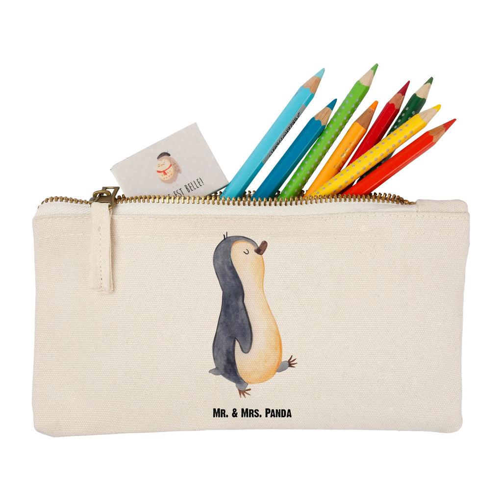 Schminktasche Pinguin marschieren Schminktasche, Kosmetiktasche, Kosmetikbeutel, Stiftemäppchen, Etui, Federmappe, Makeup, XXL, Schminketui, Kosmetiketui, Schlamperetui, Pinguin, Pinguine, Frühaufsteher, Langschläfer, Bruder, Schwester, Familie