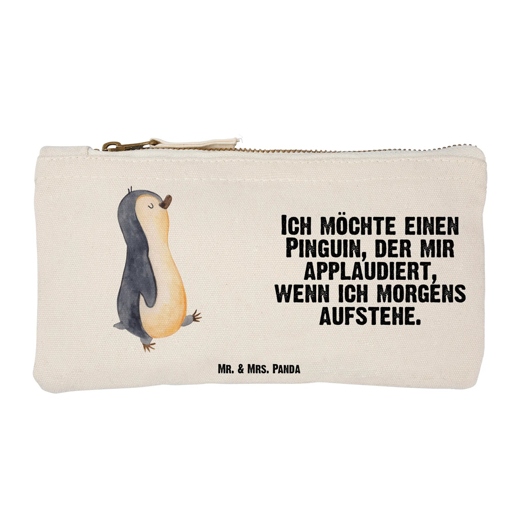 Schminktasche Pinguin marschieren Schminktasche, Kosmetiktasche, Kosmetikbeutel, Stiftemäppchen, Etui, Federmappe, Makeup, XXL, Schminketui, Kosmetiketui, Schlamperetui, Pinguin, Pinguine, Frühaufsteher, Langschläfer, Bruder, Schwester, Familie