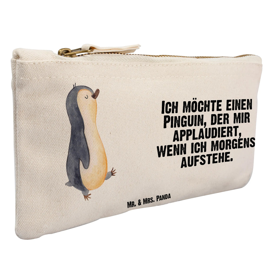 Schminktasche Pinguin marschieren Schminktasche, Kosmetiktasche, Kosmetikbeutel, Stiftemäppchen, Etui, Federmappe, Makeup, XXL, Schminketui, Kosmetiketui, Schlamperetui, Pinguin, Pinguine, Frühaufsteher, Langschläfer, Bruder, Schwester, Familie