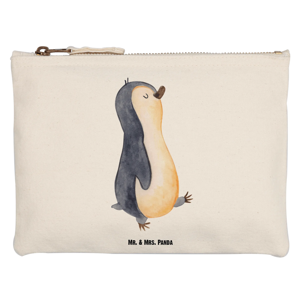 Schminktasche Pinguin marschieren Schminktasche, Kosmetiktasche, Kosmetikbeutel, Stiftemäppchen, Etui, Federmappe, Makeup, XXL, Schminketui, Kosmetiketui, Schlamperetui, Pinguin, Pinguine, Frühaufsteher, Langschläfer, Bruder, Schwester, Familie