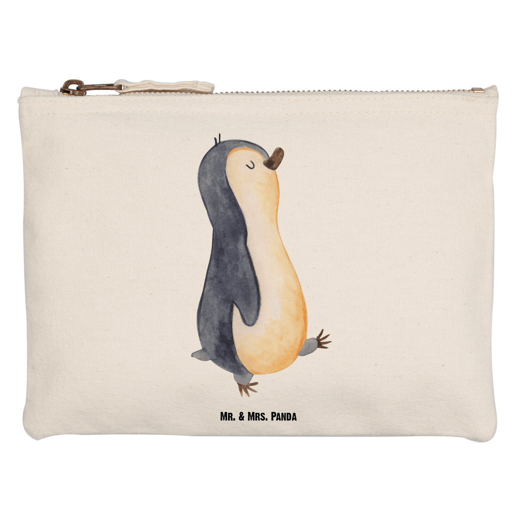 Schminktasche Pinguin marschieren Schminktasche, Kosmetiktasche, Kosmetikbeutel, Stiftemäppchen, Etui, Federmappe, Makeup, XXL, Schminketui, Kosmetiketui, Schlamperetui, Pinguin, Pinguine, Frühaufsteher, Langschläfer, Bruder, Schwester, Familie