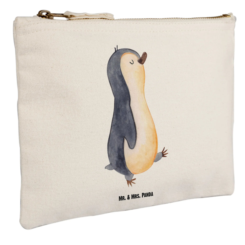 Schminktasche Pinguin marschieren Schminktasche, Kosmetiktasche, Kosmetikbeutel, Stiftemäppchen, Etui, Federmappe, Makeup, XXL, Schminketui, Kosmetiketui, Schlamperetui, Pinguin, Pinguine, Frühaufsteher, Langschläfer, Bruder, Schwester, Familie