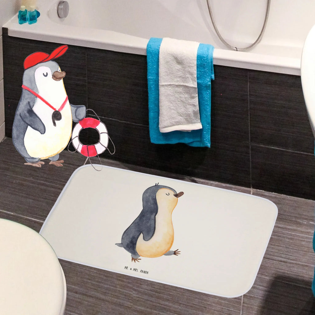 Badvorleger Pinguin marschieren Badematte, Badteppich, Duschvorleger, Badezimmerteppich, Badezimmermatte, Badvorleger, Duschmatte, Duschteppich, Badteppiche, Badgarnitur, Badematten, Teppich Badezimmer, Badezimmermatten, Pinguin, Pinguine, Frühaufsteher, Langschläfer, Bruder, Schwester, Familie