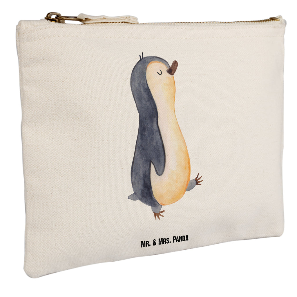 Schminktasche Pinguin marschieren Schminktasche, Kosmetiktasche, Kosmetikbeutel, Stiftemäppchen, Etui, Federmappe, Makeup, XXL, Schminketui, Kosmetiketui, Schlamperetui, Pinguin, Pinguine, Frühaufsteher, Langschläfer, Bruder, Schwester, Familie