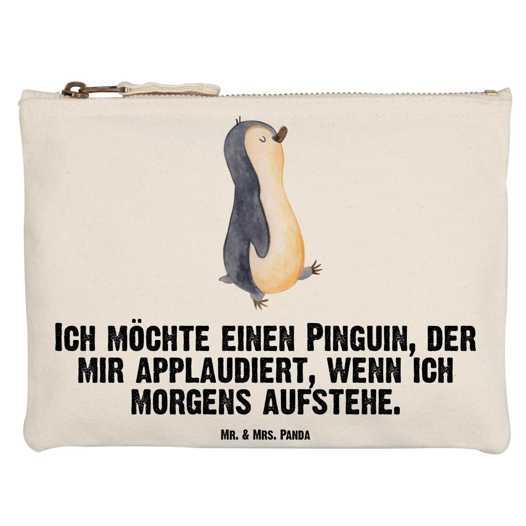 Schminktasche Pinguin marschieren Schminktasche, Kosmetiktasche, Kosmetikbeutel, Stiftemäppchen, Etui, Federmappe, Makeup, XXL, Schminketui, Kosmetiketui, Schlamperetui, Pinguin, Pinguine, Frühaufsteher, Langschläfer, Bruder, Schwester, Familie