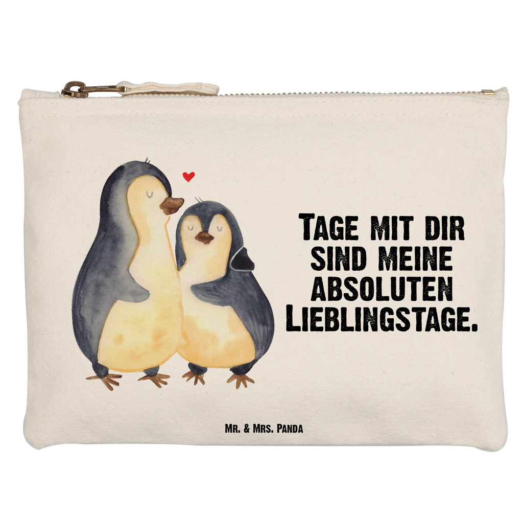 Schminktasche Pinguin umarmend Schminktasche, Kosmetiktasche, Kosmetikbeutel, Stiftemäppchen, Etui, Federmappe, Makeup, XXL, Schminketui, Kosmetiketui, Schlamperetui, Pinguin, Liebe, Liebespaar, Liebesbeweis, Liebesgeschenk, Verlobung, Jahrestag, Hochzeitstag, Hochzeit, Hochzeitsgeschenk